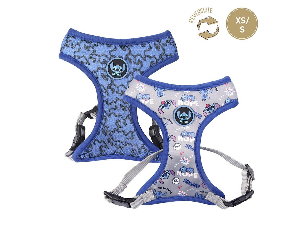 Hundesele med Stitch vendbar - XS/S