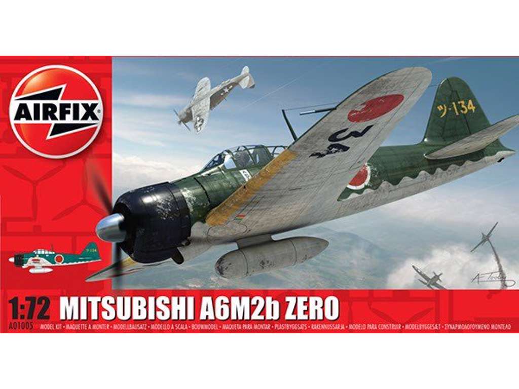 Mitsubishi A6M2b Zero 1:72 Modelbyggesæt fra Airfix