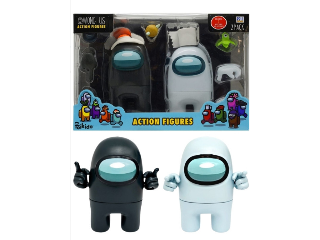 Among Us 2-pak action figur på 11,5 cm