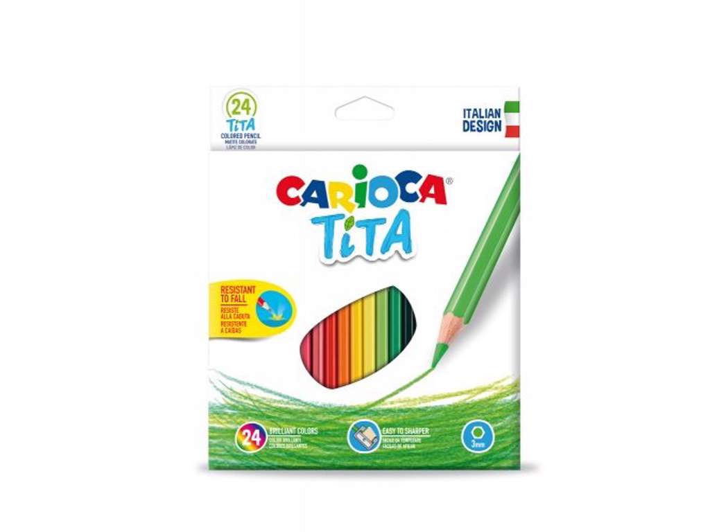 Carioca trekantede farveblyanter – 24 stk