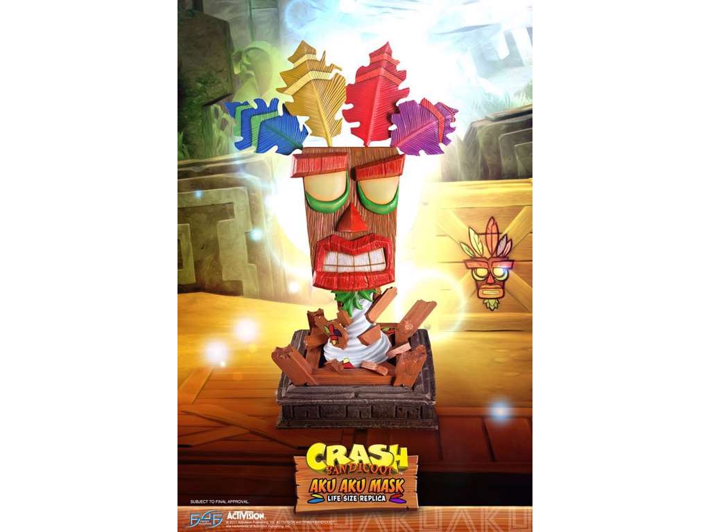 Crash Bandicoot Life-Size replika af Aku Aku Mask på 65 cm