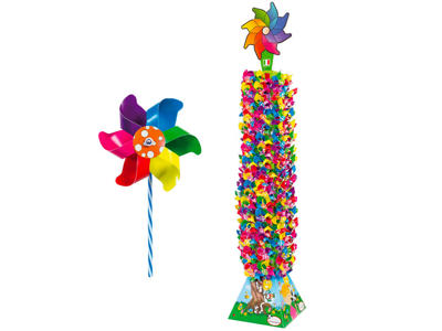 1 stk. Farverig vindmølle