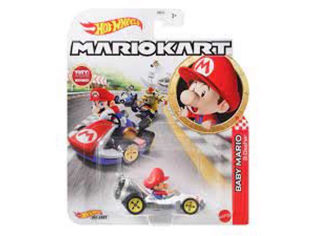 Mariokart Hot Wheels bil med Baby Mario fra Super Mario
