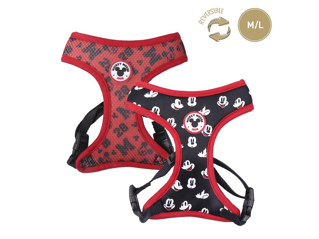 Hundesele med Mickey Mouse vendbar - M/L