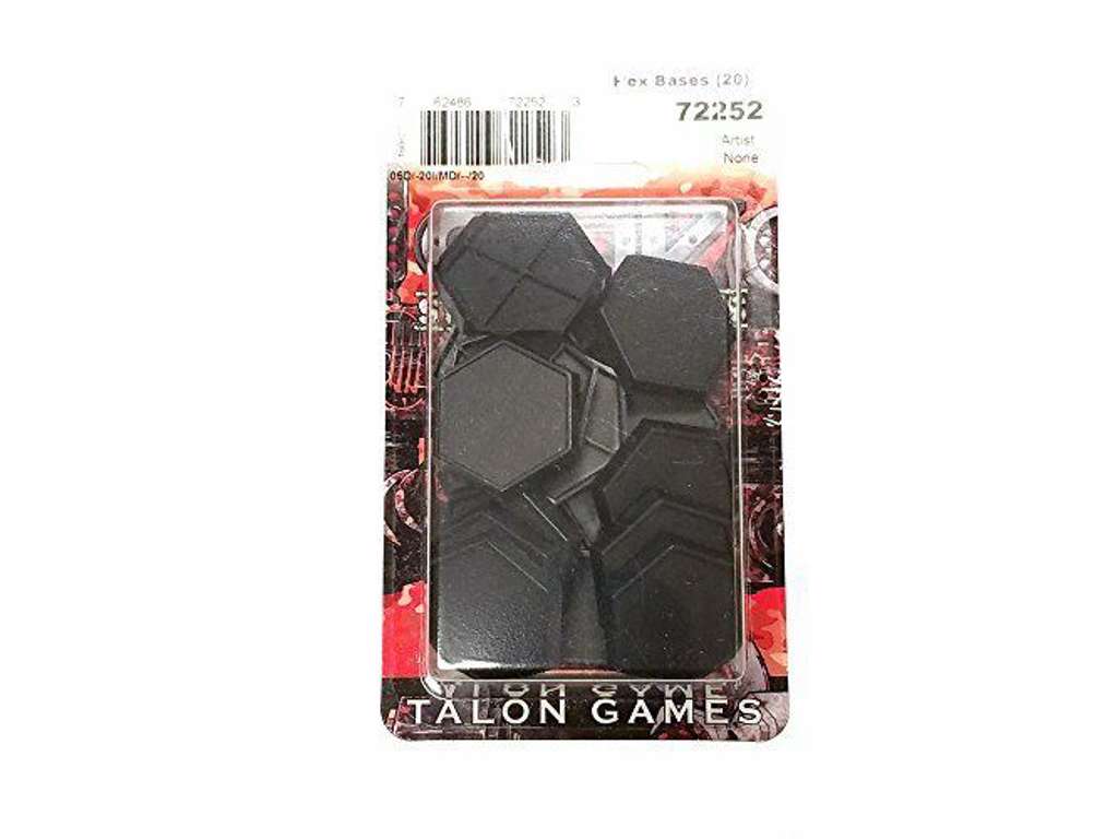 Hex Bases 20 stk - sekskantede baser til figurer