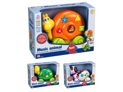 Musikdyr med hjul og lys og 40 melodier fra B beez
