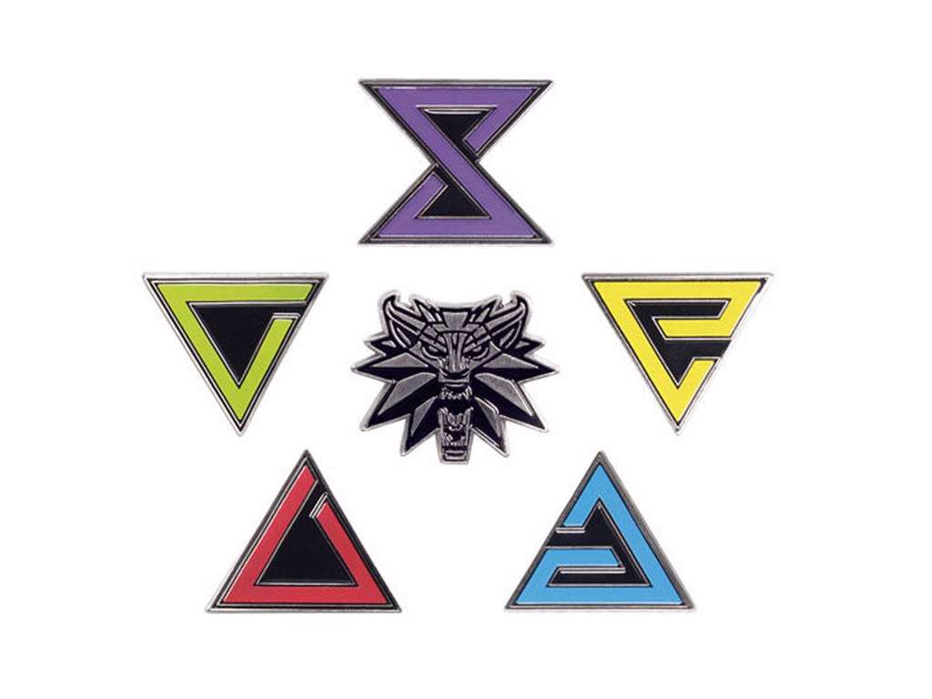 Witcher 3 Wild Hunt pin badges 6-pak
