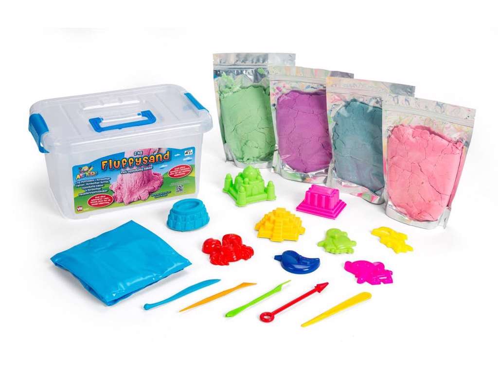 2 kilo fluffysand med tilbehør fra Artkids