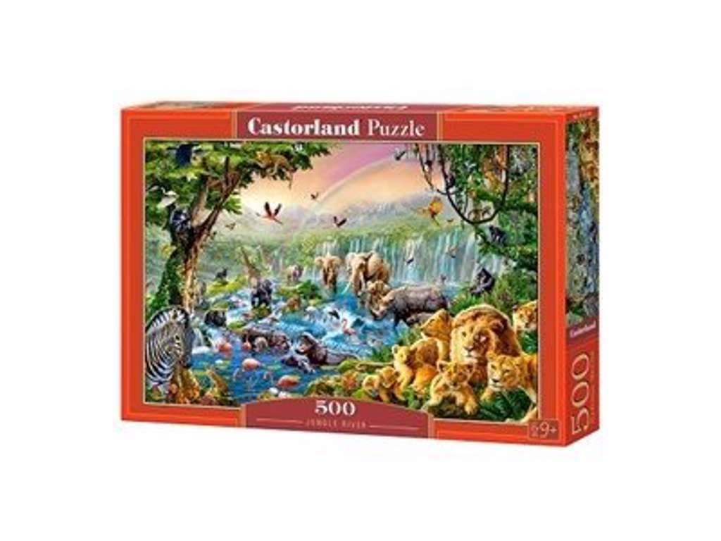 Jungle dyr puslespil med 500 brikker fra Castorland