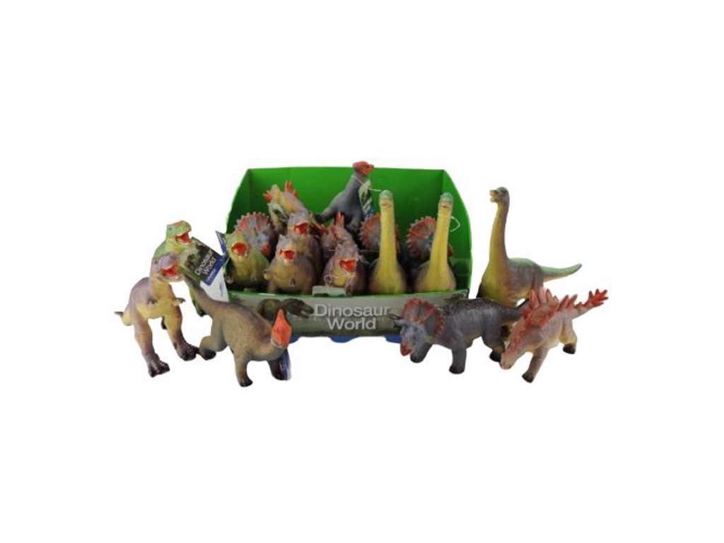 Dinosaur i blød plast - flere forskellige