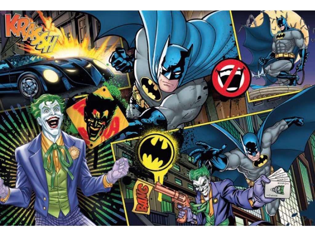 DC Comics Supercolor puslespil på 104 brikker med Batman