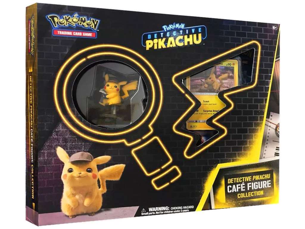 Detektiv Pikachu med figur og pokemonkort