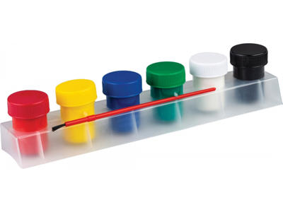 Akrylfarve 6 stk. 20ml. dåser - Ass.