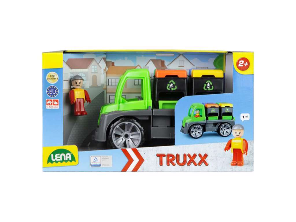 Skraldebil med figur & affaldssortering 25x12cm