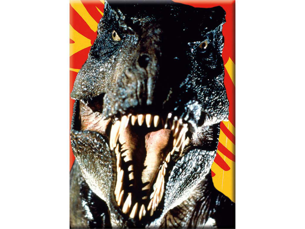 Jurassic Park T-Rex flad magnet 6.5x9 cm