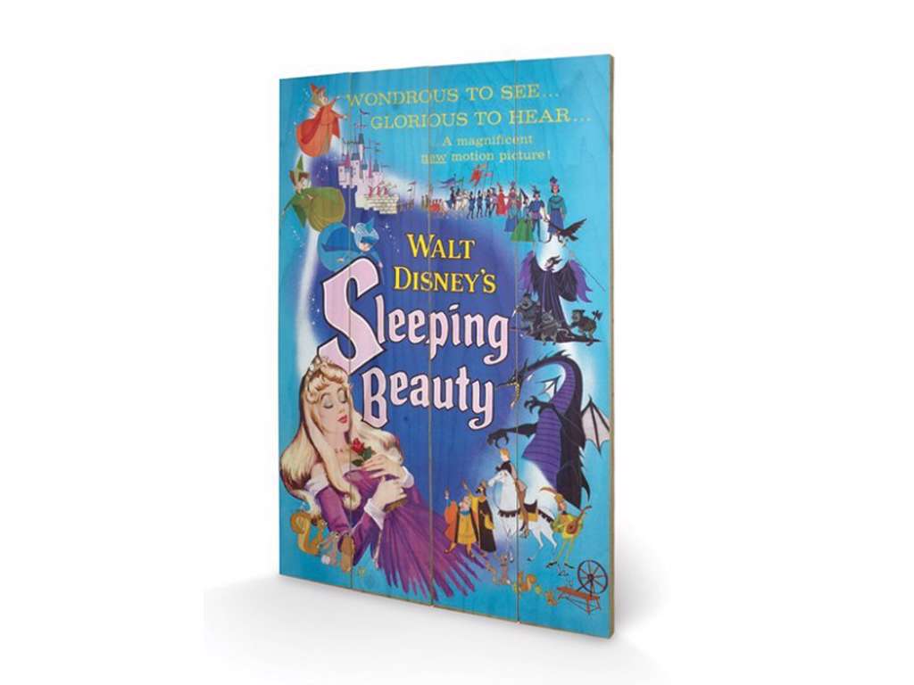 Sleeping Beauty "Glorious"  træ plade "plakat" 40x60 cm