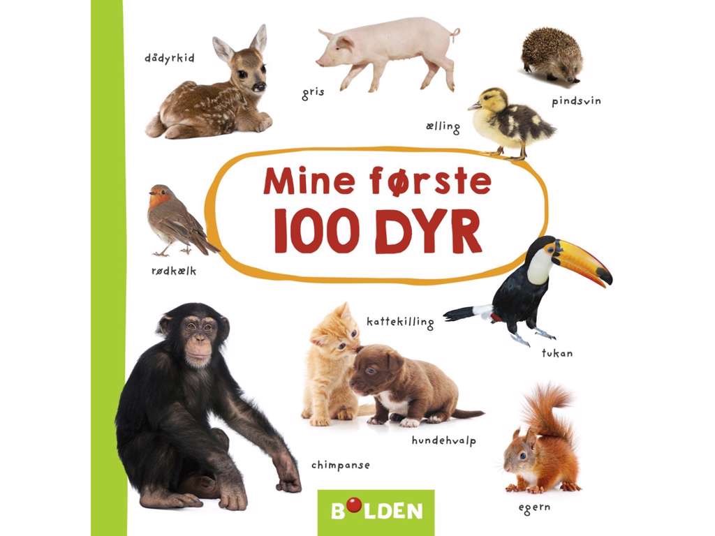 Mine første 100 dyr - børnebog