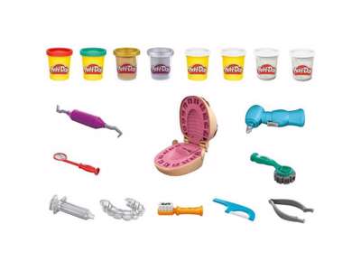 Play-Doh Drill'n'fill - Tandlægesæt med modellervoks - Hasbro