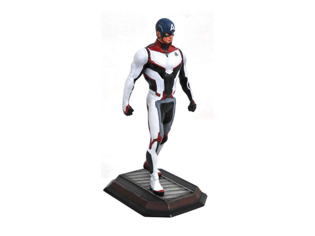 Avengers Endgame Marvel Movie Gallery statue af Team Suit Captain America Exclusive på 23 cm