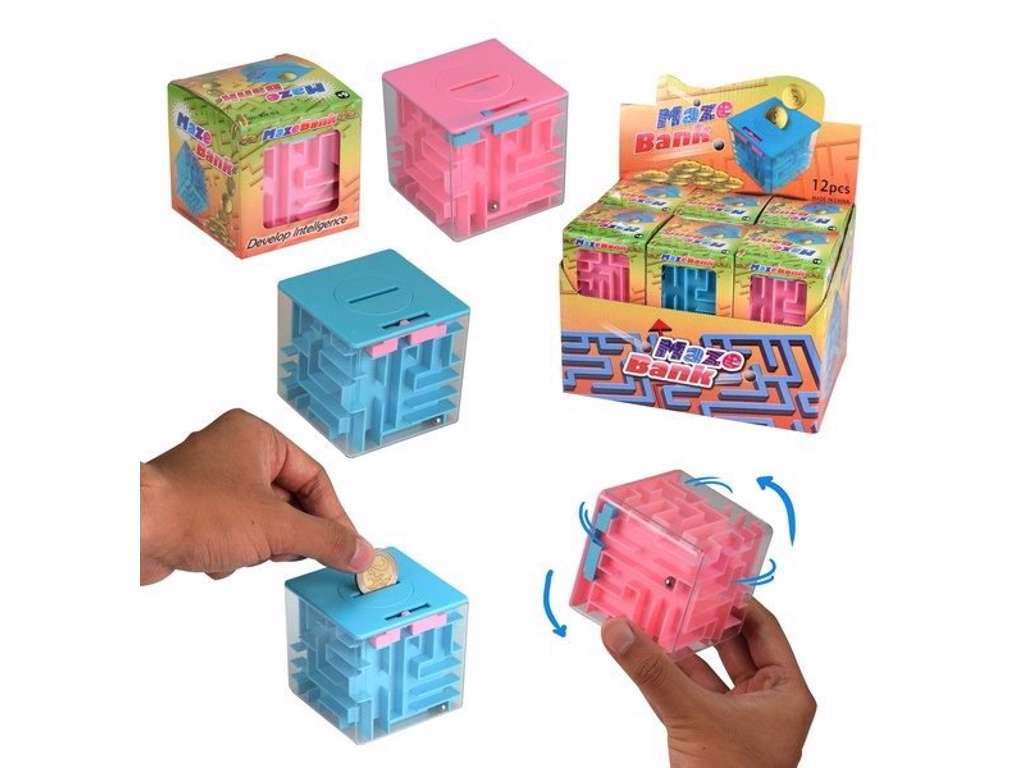 Sparebøsse med labyrint