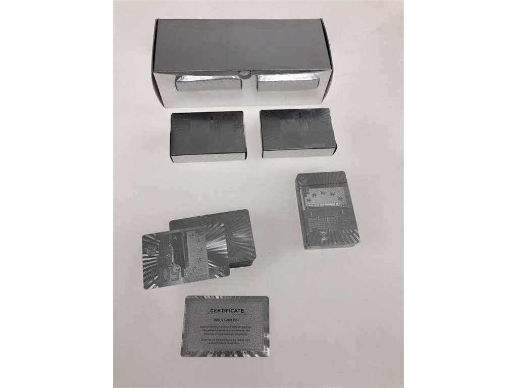 Sølv spillekort i plast