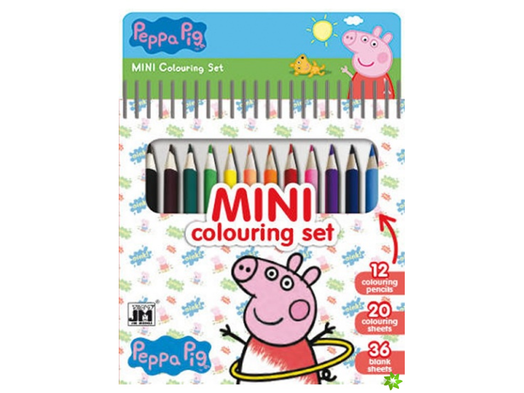 Gurli Gris mini malebog med 12 farveblyanter