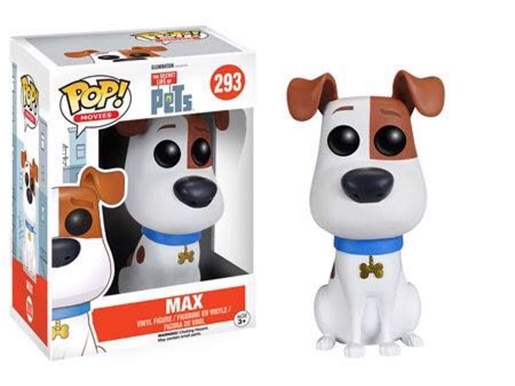 Secret Life of Pets POP! vinyl figur af Max (Flocked) på 9 cm