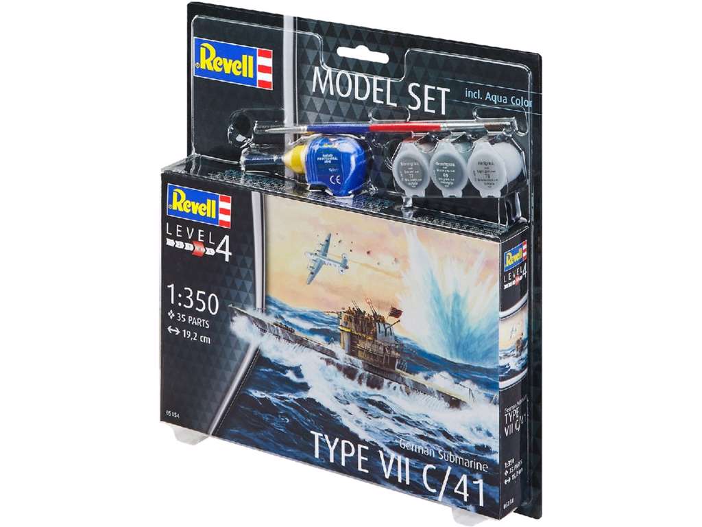 German Submarine Type VII C/41 model kit fra Revell