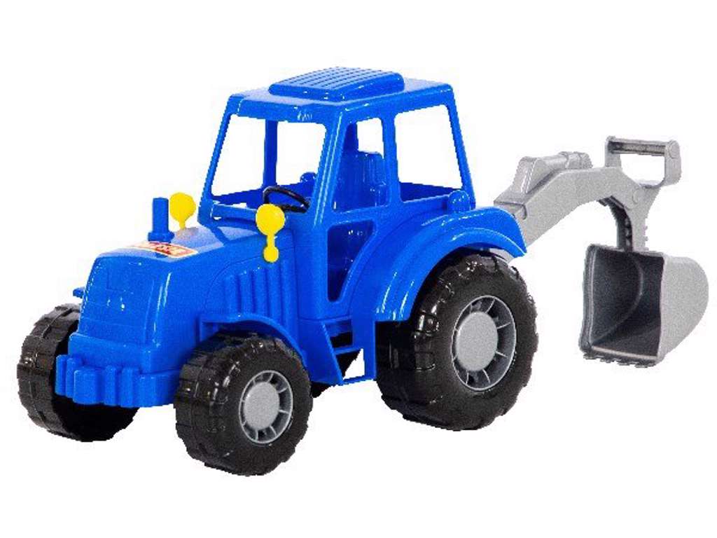 Traktor med bagskovl på 28 cm