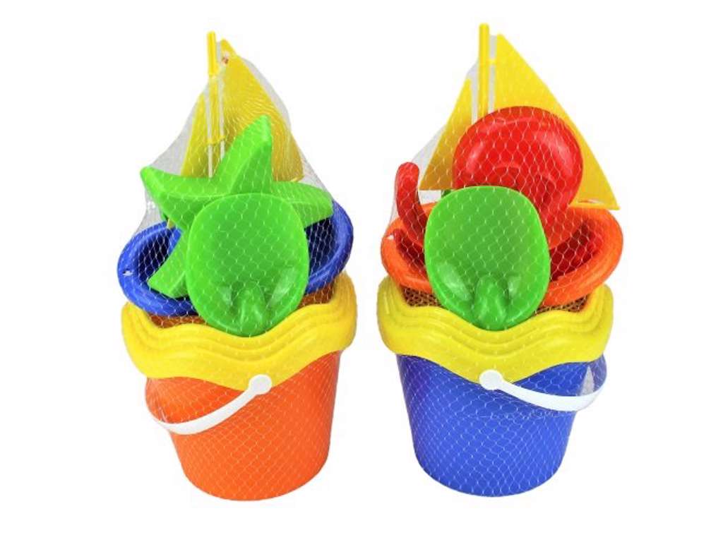 Spandsæt med sejlskib til sandkassen - flere forskellige