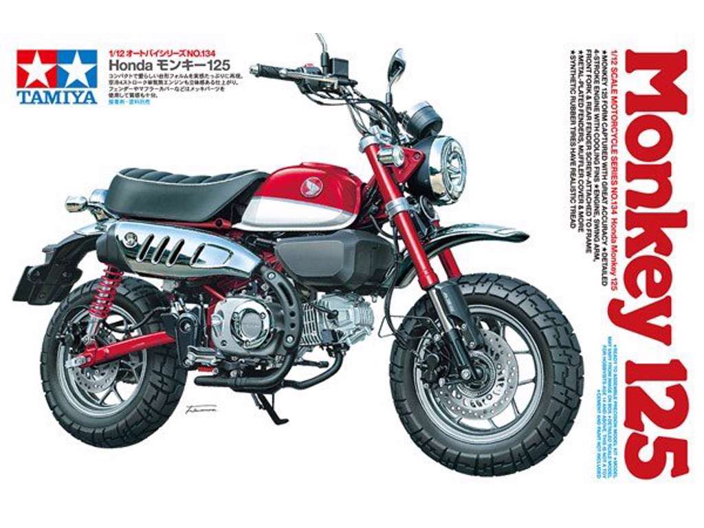 Honda Monkey 125 1:12 samlesæt fra Tamiya