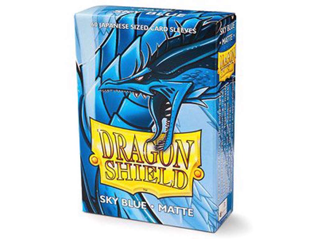 Sky blue matte – blå kortlommer japanese size (yu-gi-oh!) 60 stk.
