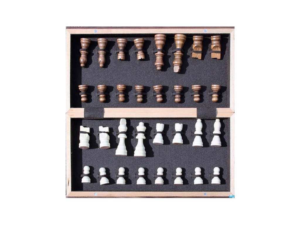 Skakspil i trææske - brætspil