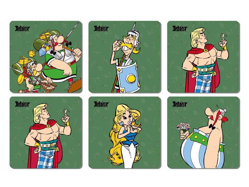 6 Bordskånere i kork - Asterix
