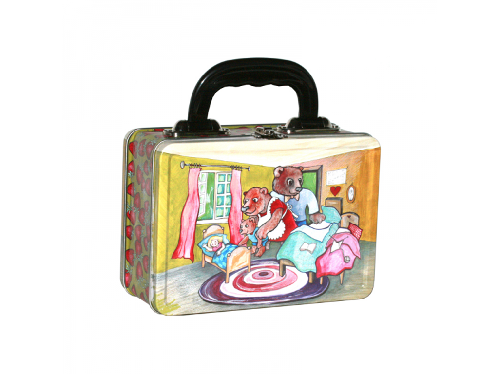 Madkasse i metal med Guldlok og de 3 bjørne