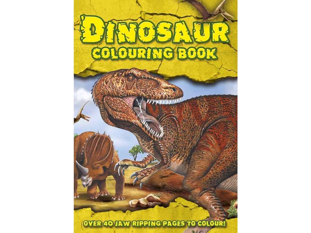 Stor malebog med dinosaurer
