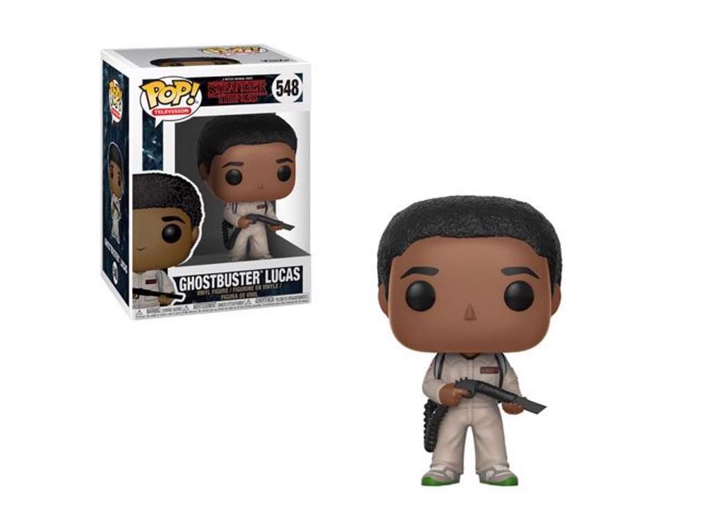 Stranger Things POP! vinyl figur af Lucas Ghostbuster på 9 cm