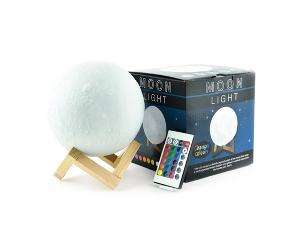 3D Måne Lampe 15 cm