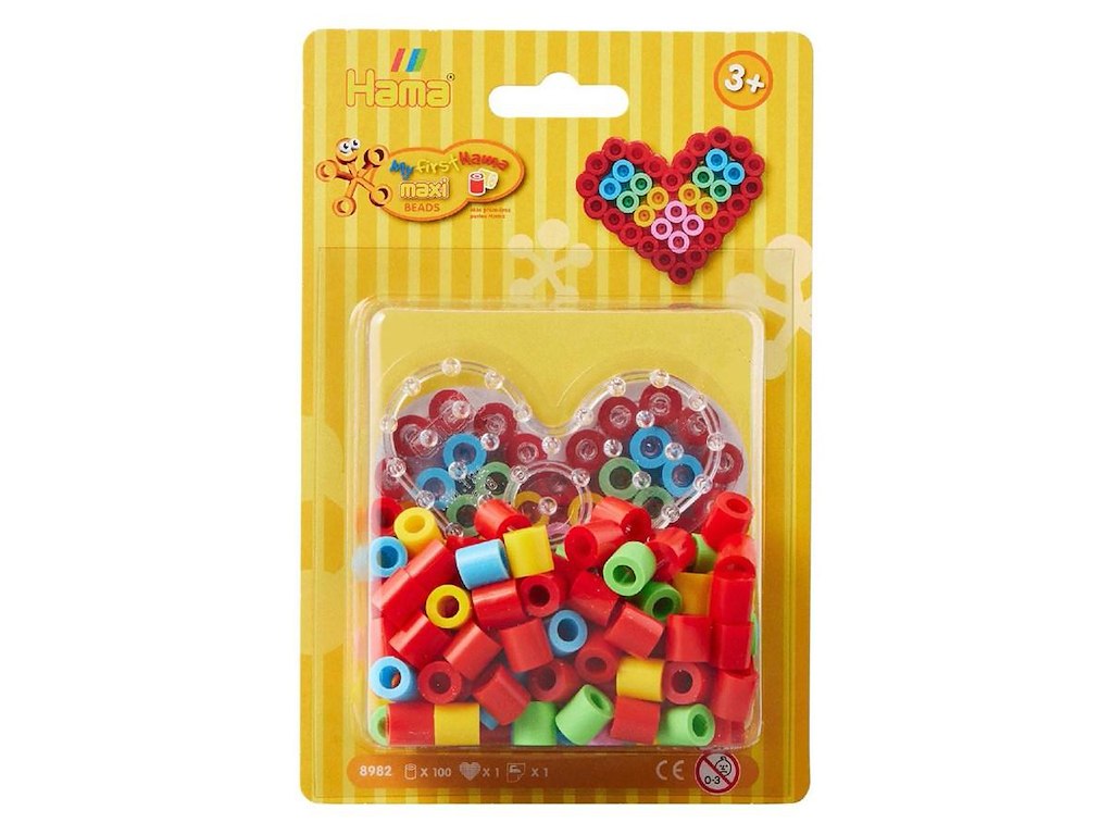 Hama Maxi perler & plade – hjerte (lille blister)