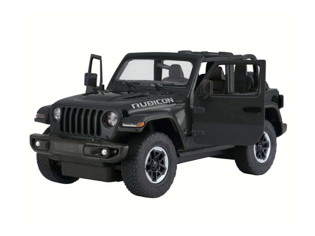 Fjernstyret 1:14 JEEP Wrangler i sort fra Rastar