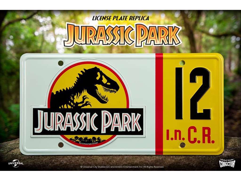 Jurassic Park replika i 1/1 af Dennis Nedry nummerpladen