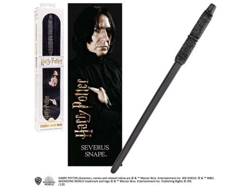 Severus Snape tryllestav i PVC med 3D-bogmærke