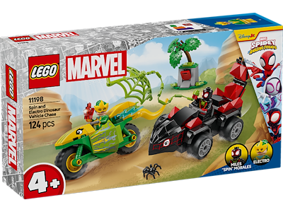 Spin og Electros jagt i dinosaurkøretøjer - 11198 - LEGO Spidey