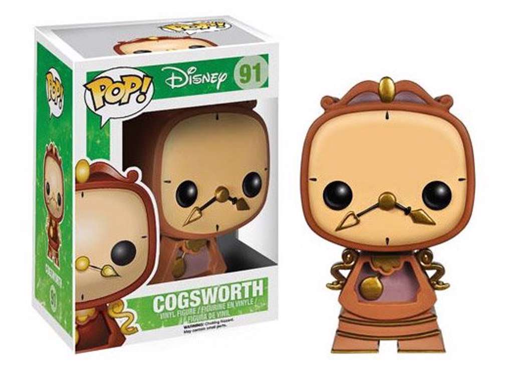 Beauty and the Beast POP! vinyl figur af Cogsworth på 10 cm