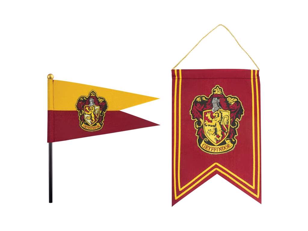 Gryffindor banner og flag fra Harry Potter