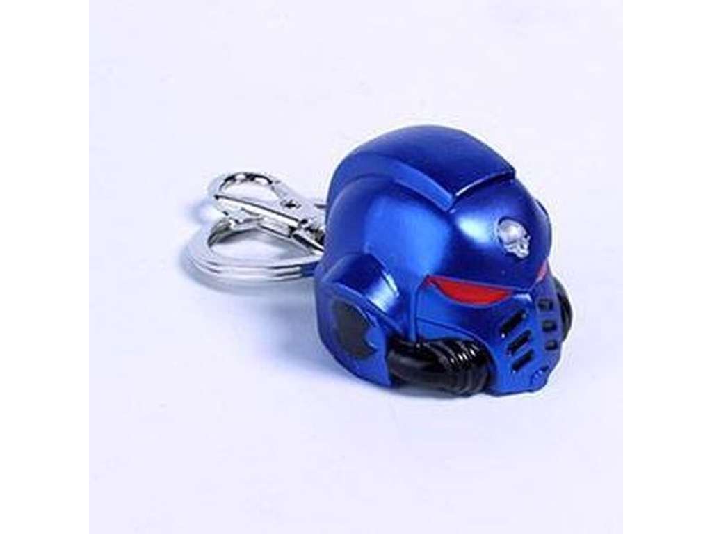 Warhammer nøglering - Space Marine Primaris Helmet Ultramarine