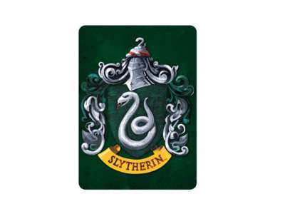 Slytherin magnet i metal på 6.5 x 9 cm