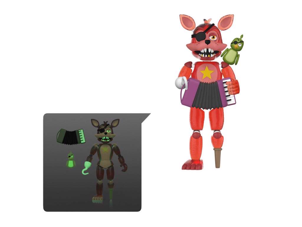 Five Nights at Freddy's Pizza Simulator action figur af Rockstar Foxy (Translucent) på 13 cm