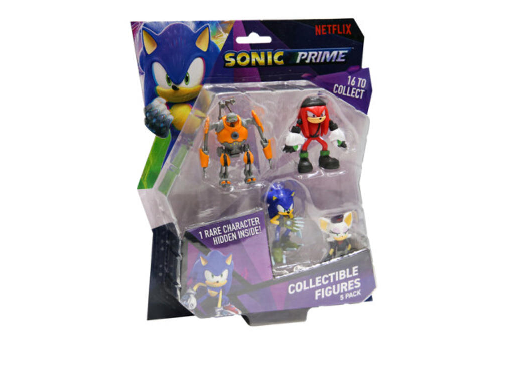 SONIC Figure 5 pack blister 6,5 cm S1 - Rouge, Knuckles, Sonic, ekstra + 1 rare