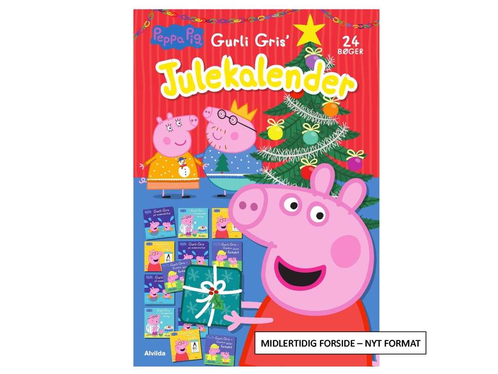 Gurli Gris julekalender med 24 bøger